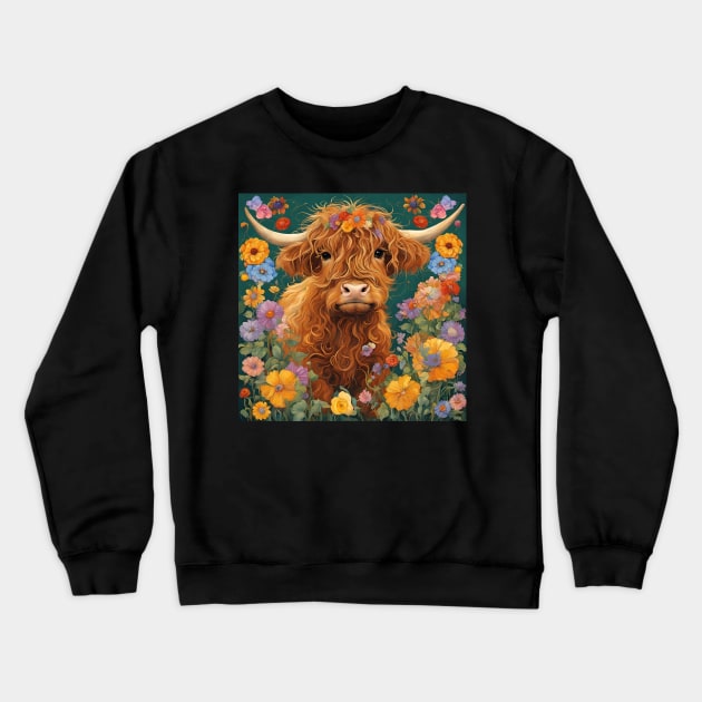 Baby Highland Cow Crewneck Sweatshirt by LittleBean